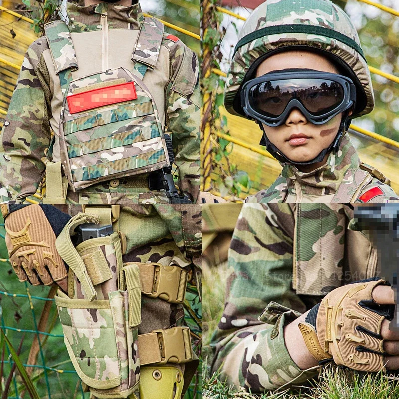 Kids Outdoor Jumpsuit - Traje de camuflaje táctico para niños,