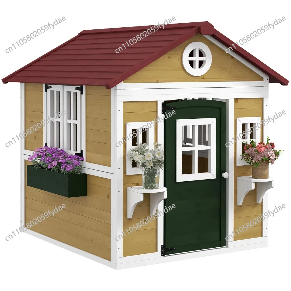 Kids Outdoor Wooden Playhouse - Casita de Juegos para Niños al
