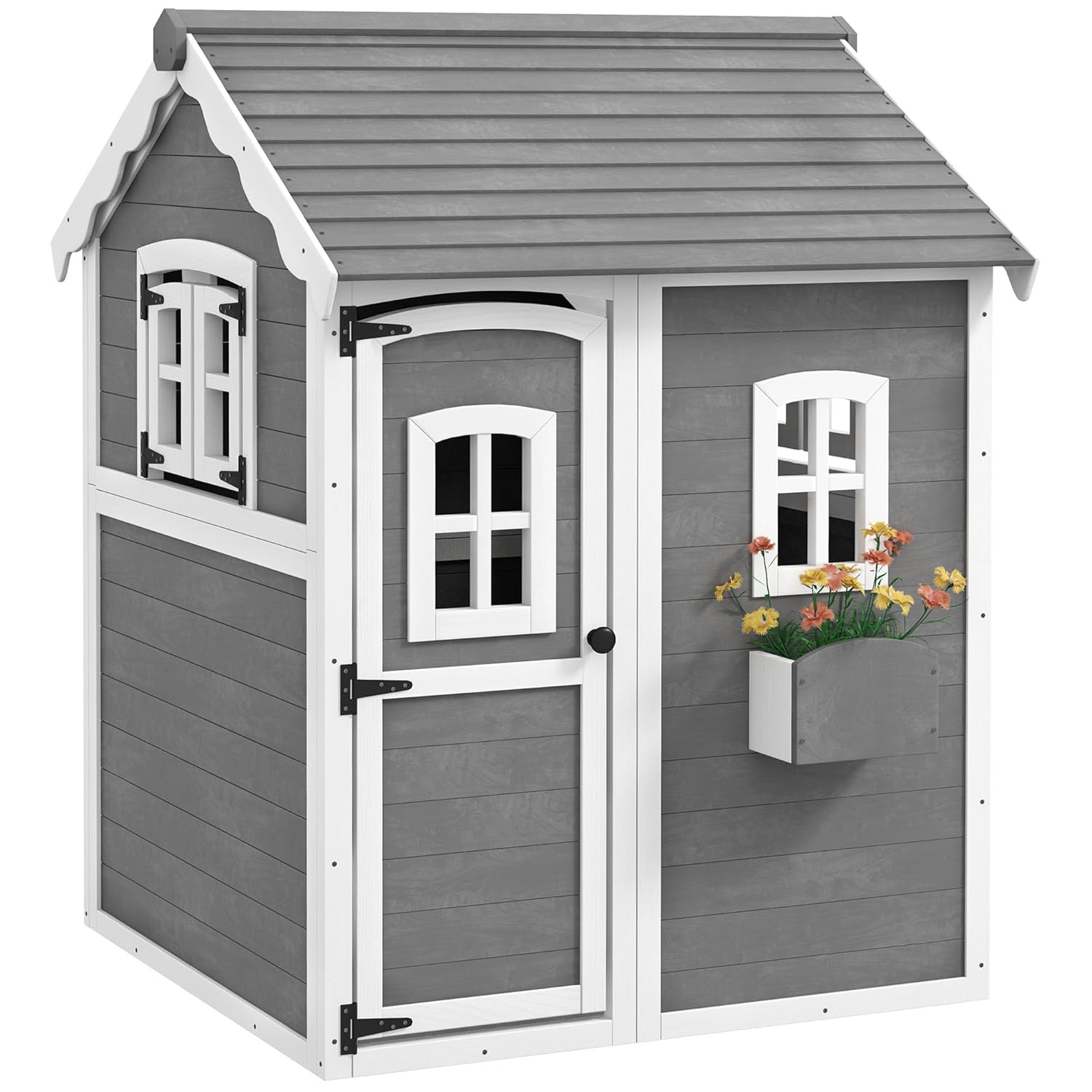 Kids Outdoor Wooden Playhouse - # Casita de Juegos de Madera