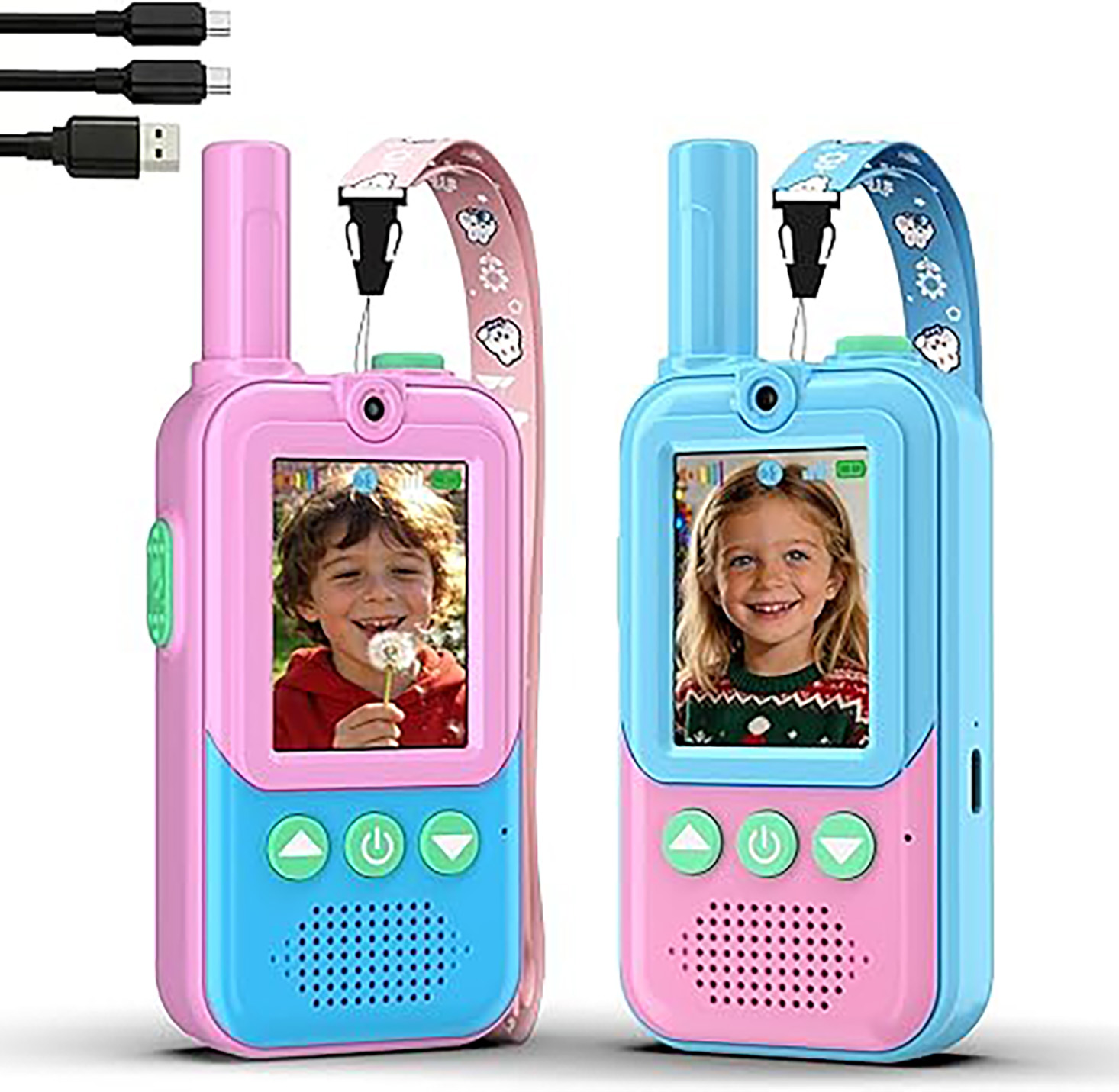 Kids Outdoor Voices - Walkie Talkies Recargables para Niños, Paquete