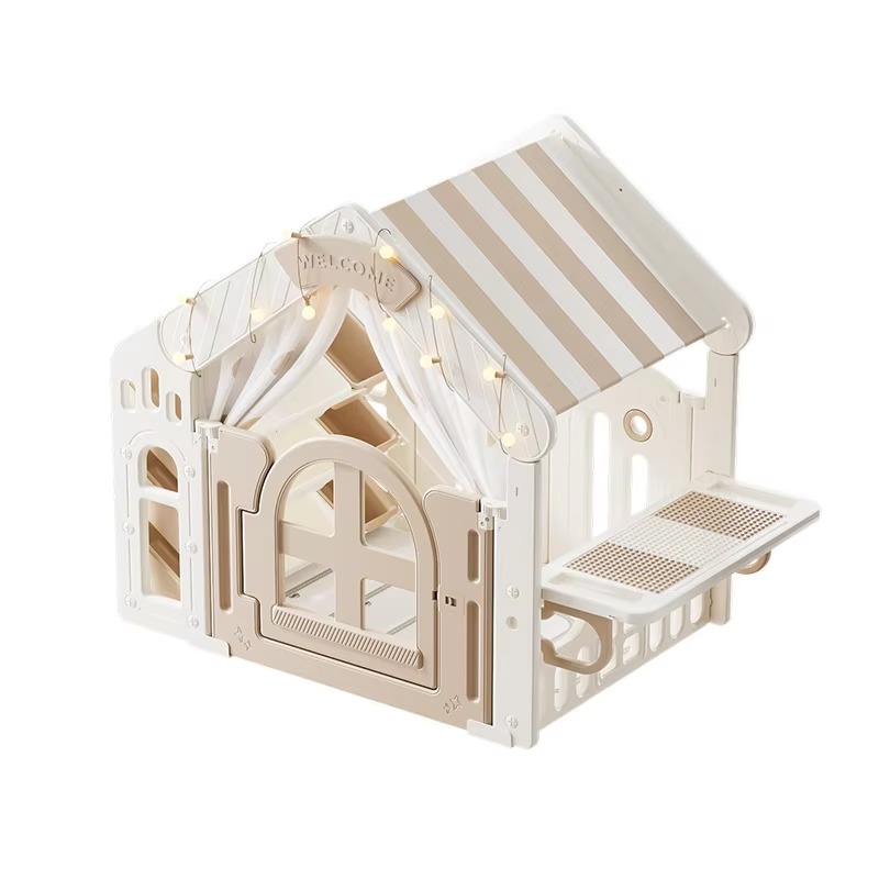 Kids Outdoor Wooden Playhouse - Moderna Casa de Juegos de Plástico