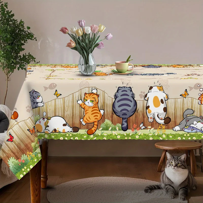 Kids Outdoor Play Table - Mantel VIKAMA Beige con Dibujo de