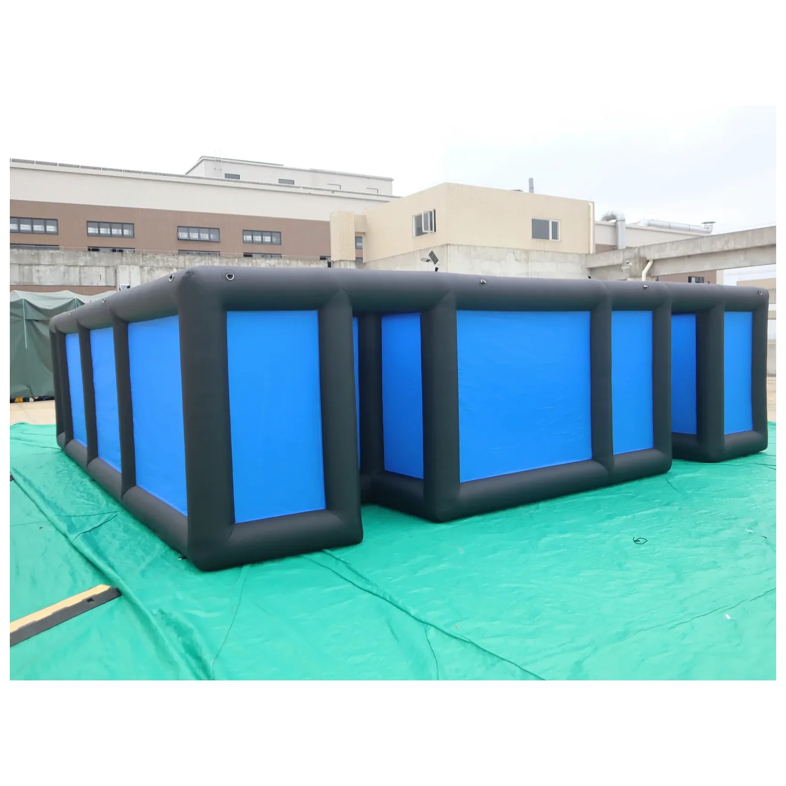 Kids Outdoor Venues - Gran Laberinto Inflable Abierto Negro y