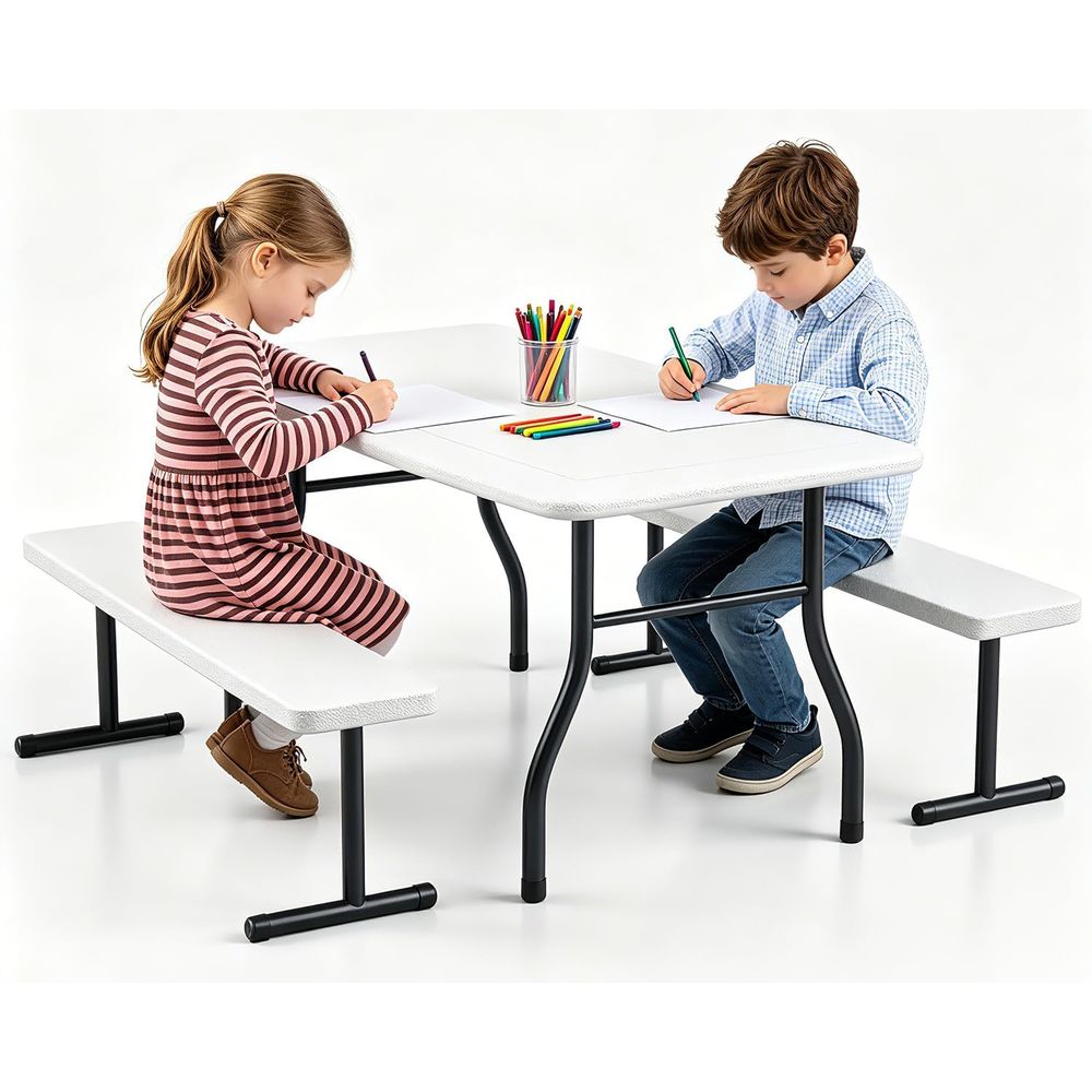 Kids Outdoor Bench Table - Mesa de Picnic para Niños con