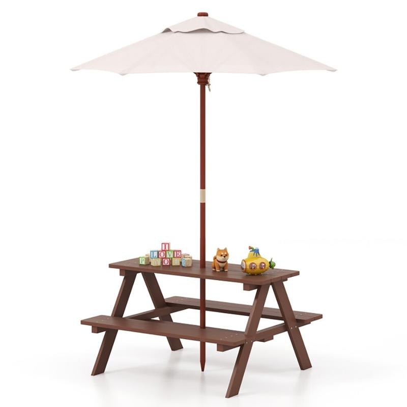 Kids Outdoor Bench Table - Conjunto de Mesa y Bancos de
