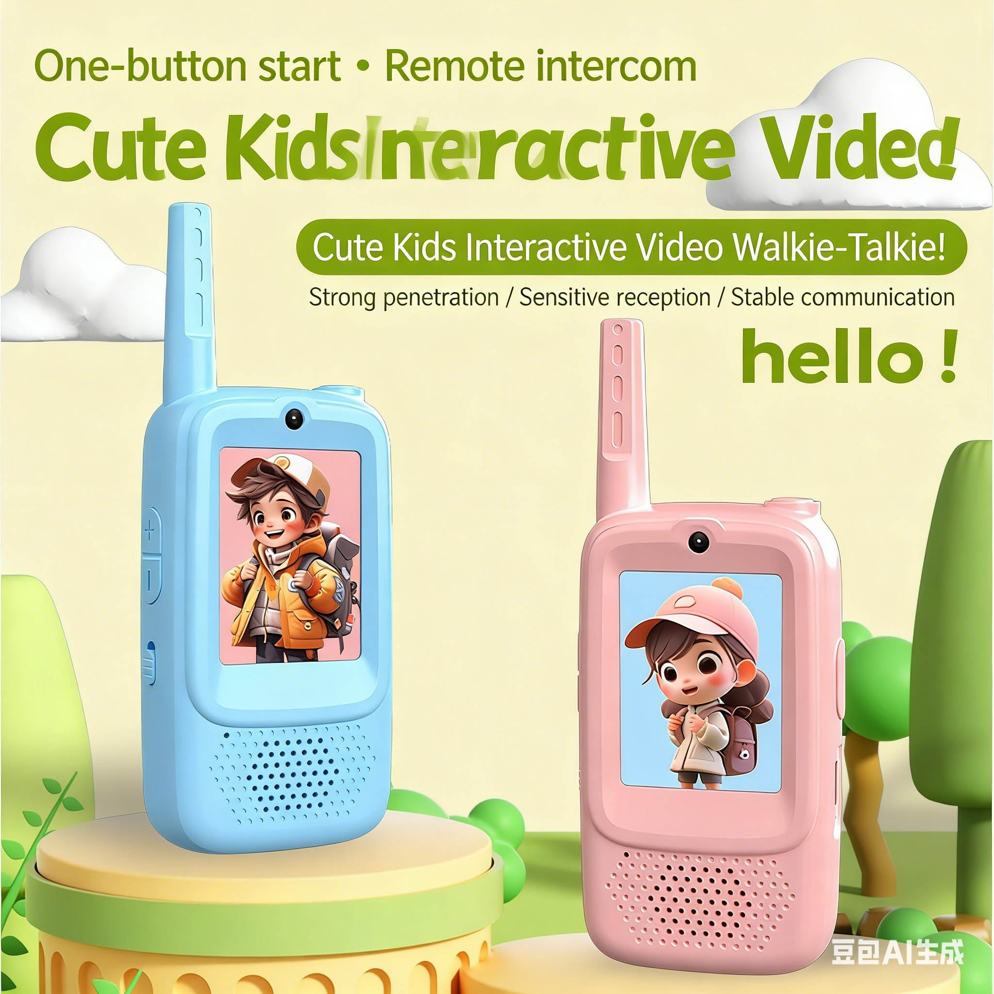 Kids Outdoor Voices - Walkie Talkies de vídeo para niños,