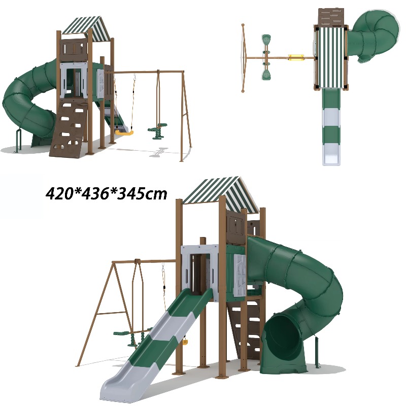 Tobogán Infantil Ecológico de  - Kids Outdoor Wooden Playhouse reseña y precio