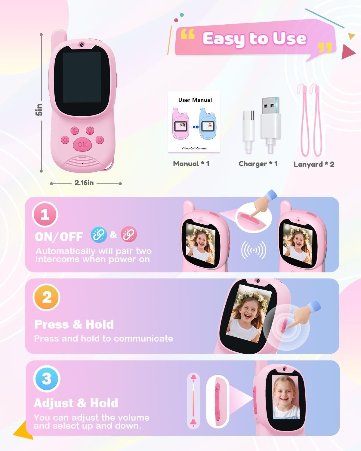 Walkie-Talkie (Paquete de 2) p - Kids Outdoor Voices reseña y precio