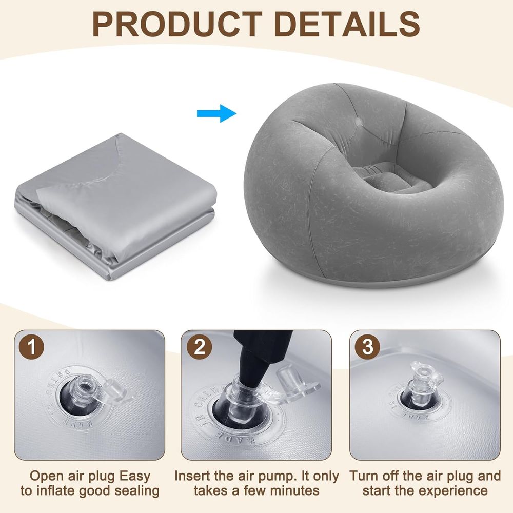 Sillones Inflables Tipo Puff,  - Kids Outdoor Movies reseña y precio