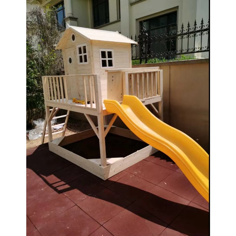 Casa de Juegos de Madera para  - Kids Outdoor Wooden Playhouse reseña y precio