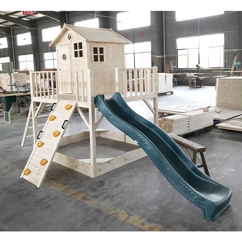 Casa de Juegos de Madera para  - Kids Outdoor Wooden Playhouse reseña y precio