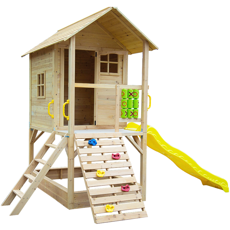 Casitas de Juego de Madera par - Kids Outdoor Wooden Playhouse reseña y precio