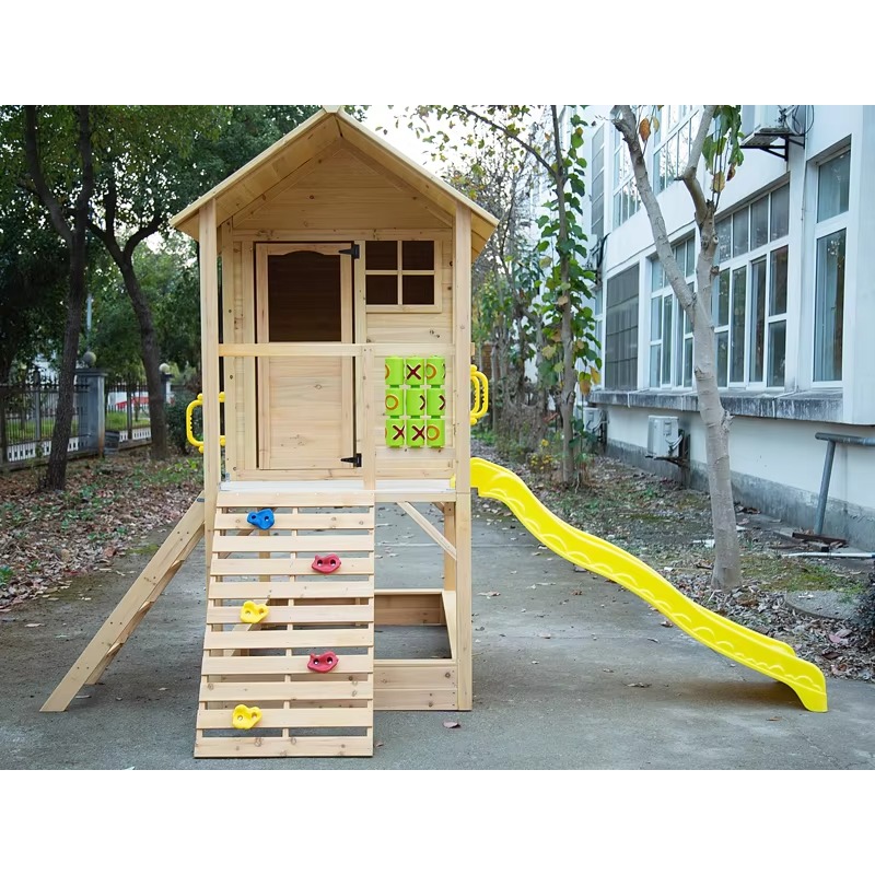 Casitas de Juego de Madera par - Kids Outdoor Wooden Playhouse reseña y precio