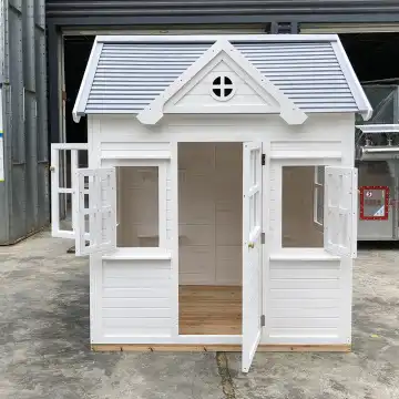 Casita de Juegos Infantil para - Kids Outdoor Wooden Playhouse reseña y precio