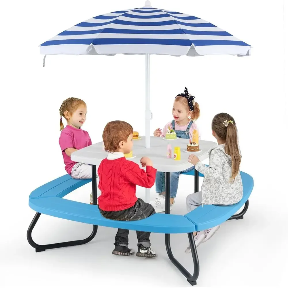 Mesa de Picnic para 8 Personas - Kids Outdoor Bench Table reseña y precio