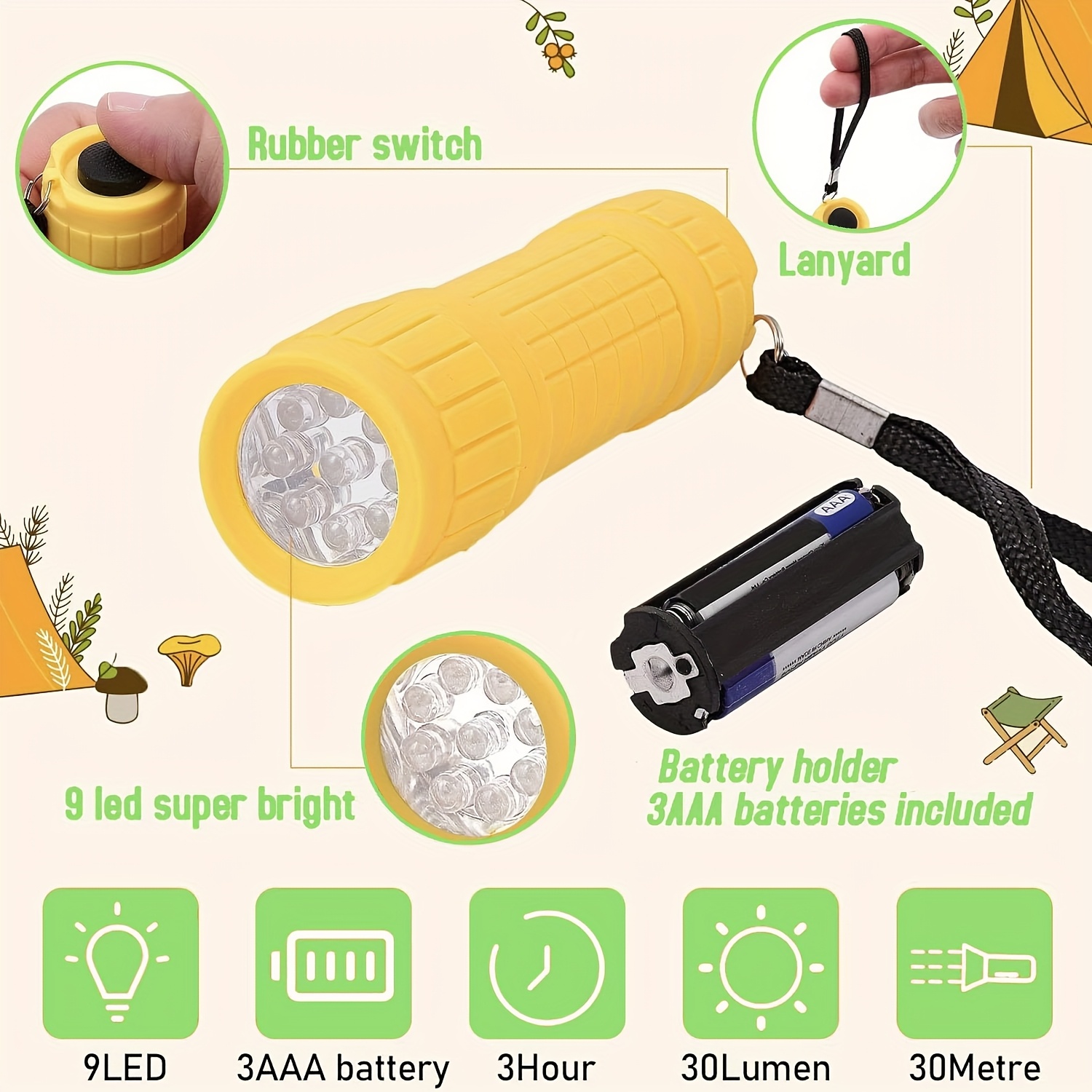 Mini linterna portátil con nue - Children'S Outdoor reseña y precio