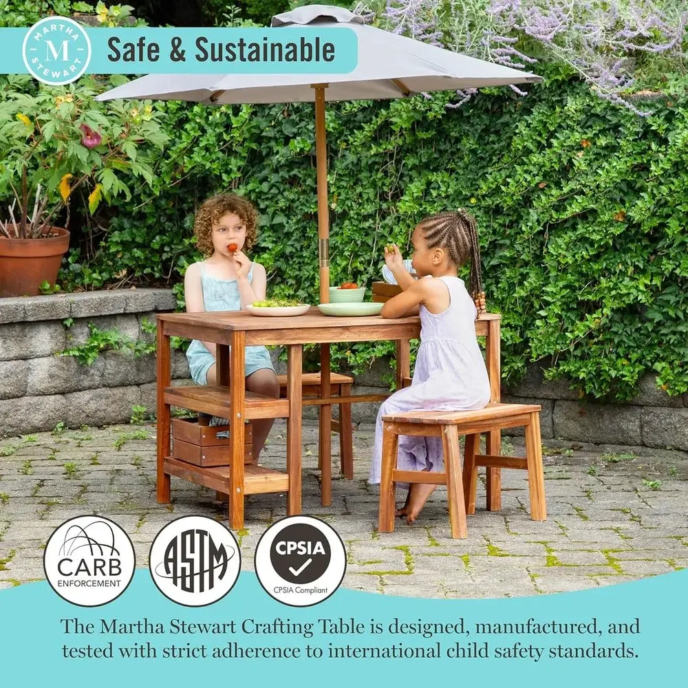Conjunto de Mesa, Bancos y Som - Kids Outdoor Bench Table reseña y precio