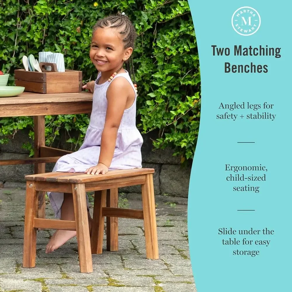 Conjunto de Mesa, Bancos y Som - Kids Outdoor Bench Table reseña y precio