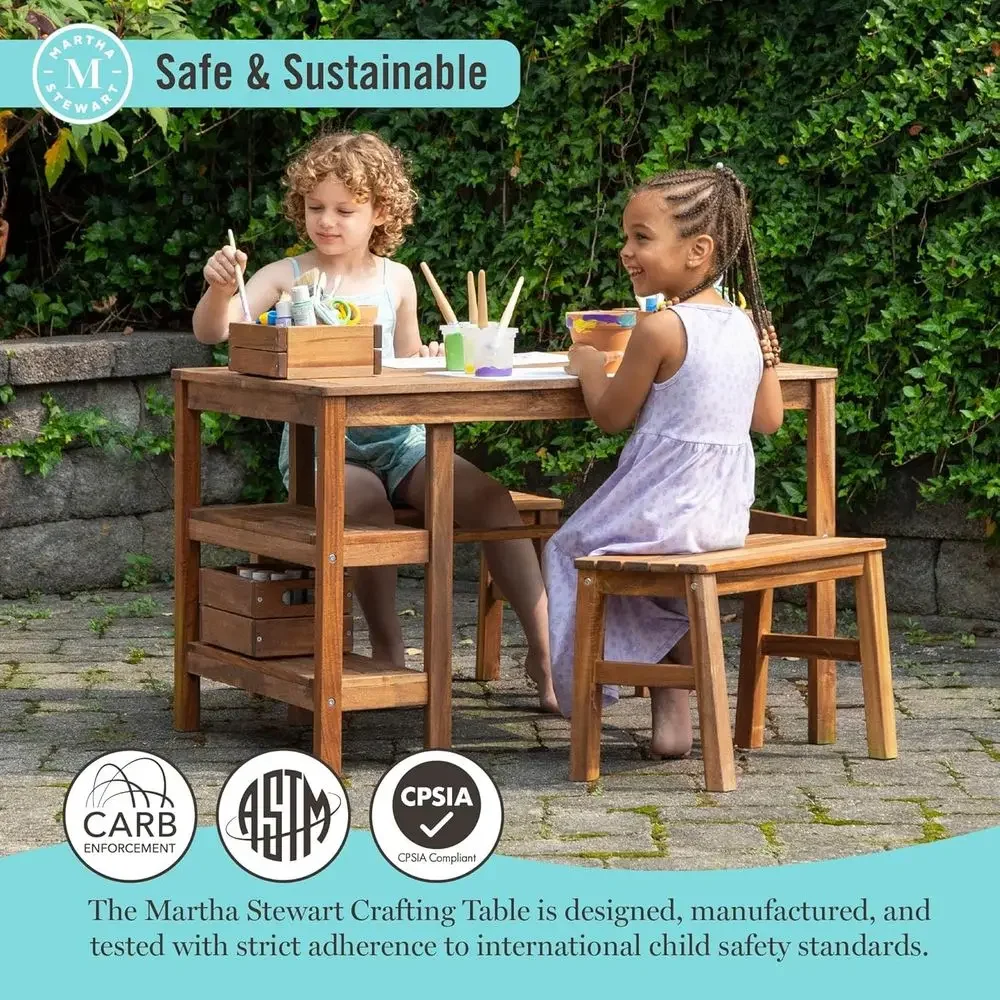 Conjunto de Mesa y 2 Bancos pa - Kids Outdoor Bench Table reseña y precio