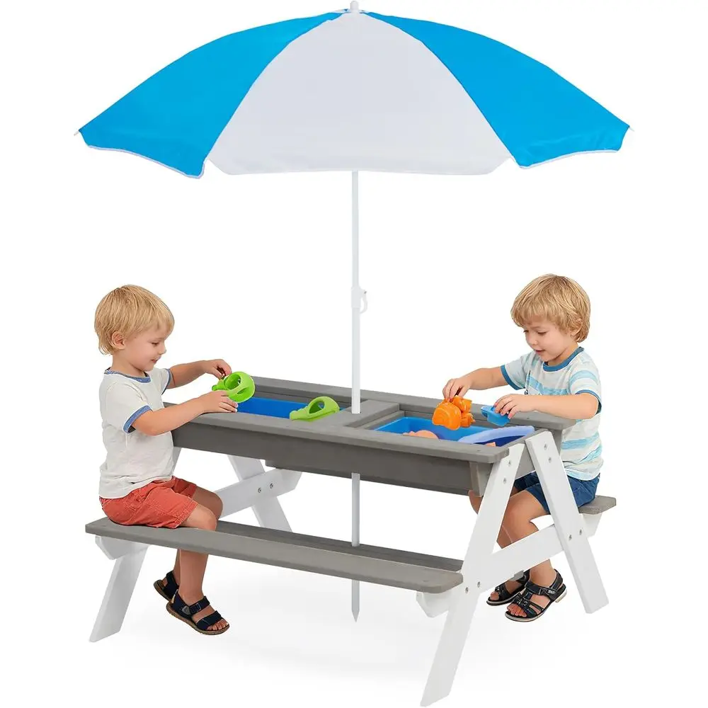Mesa de Picnic Convertible 3 e - Kids Outdoor Play Table reseña y precio
