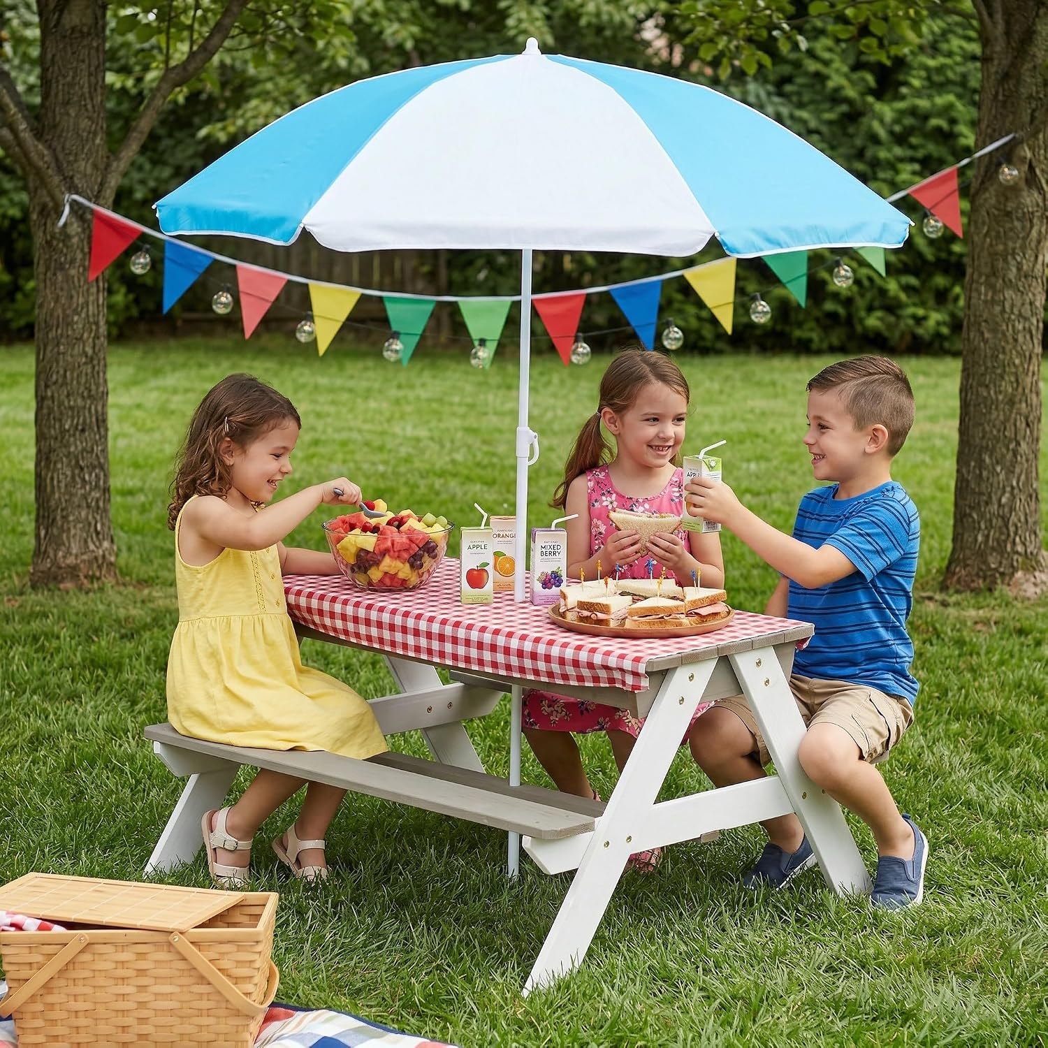 Mesa de Picnic para Niños, Mes - Kids Outdoor Bench Table reseña y precio