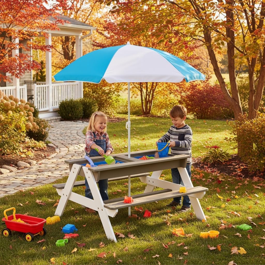 Mesa de Picnic para Niños, Mes - Kids Outdoor Bench Table reseña y precio