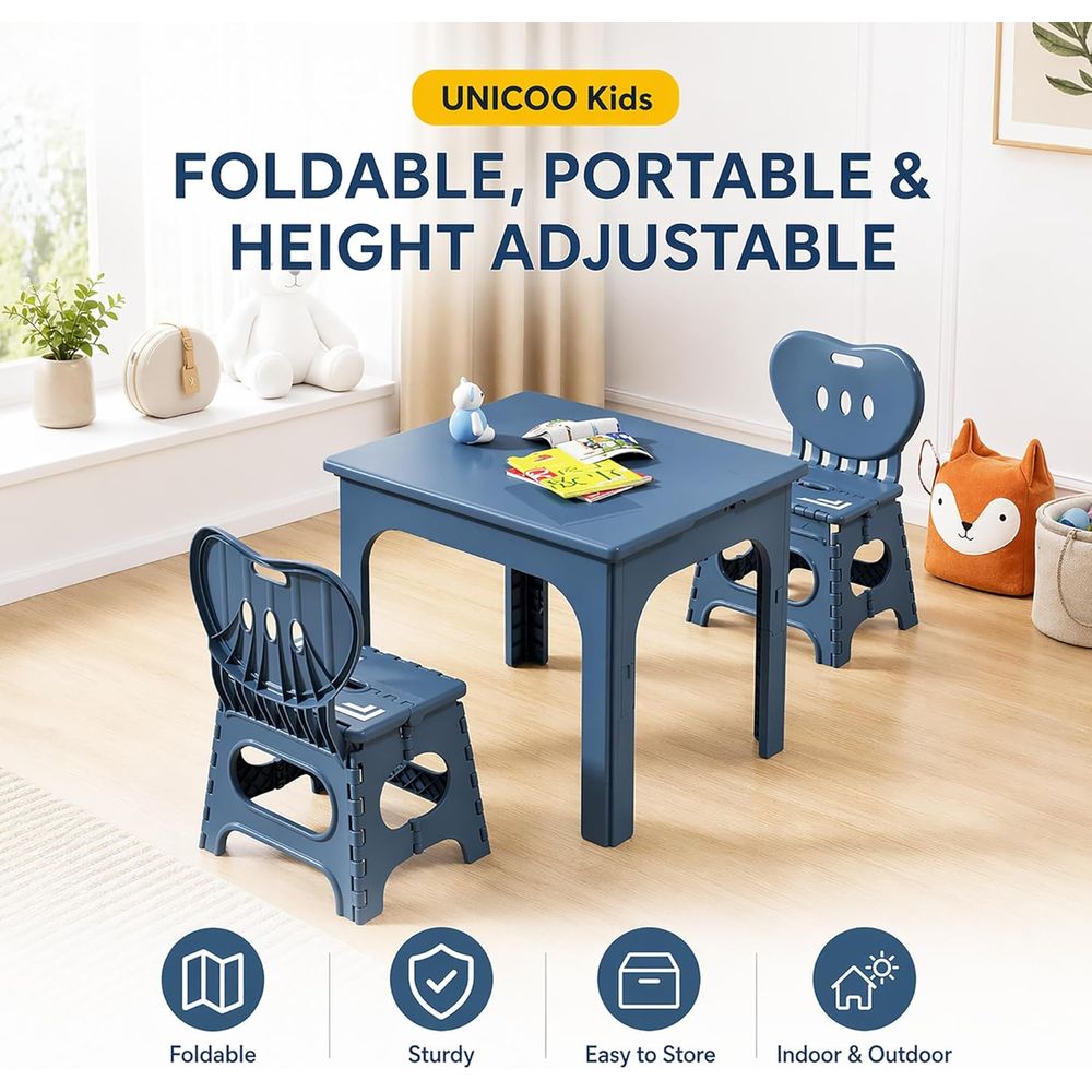 Juego de mesa y sillas plegabl - Kids Outdoor Table And Chair Set reseña y precio