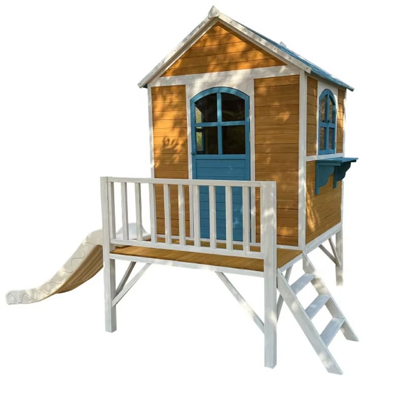Moderna Casa de Juegos Infanti - Kids Outdoor Wooden Playhouse reseña y precio