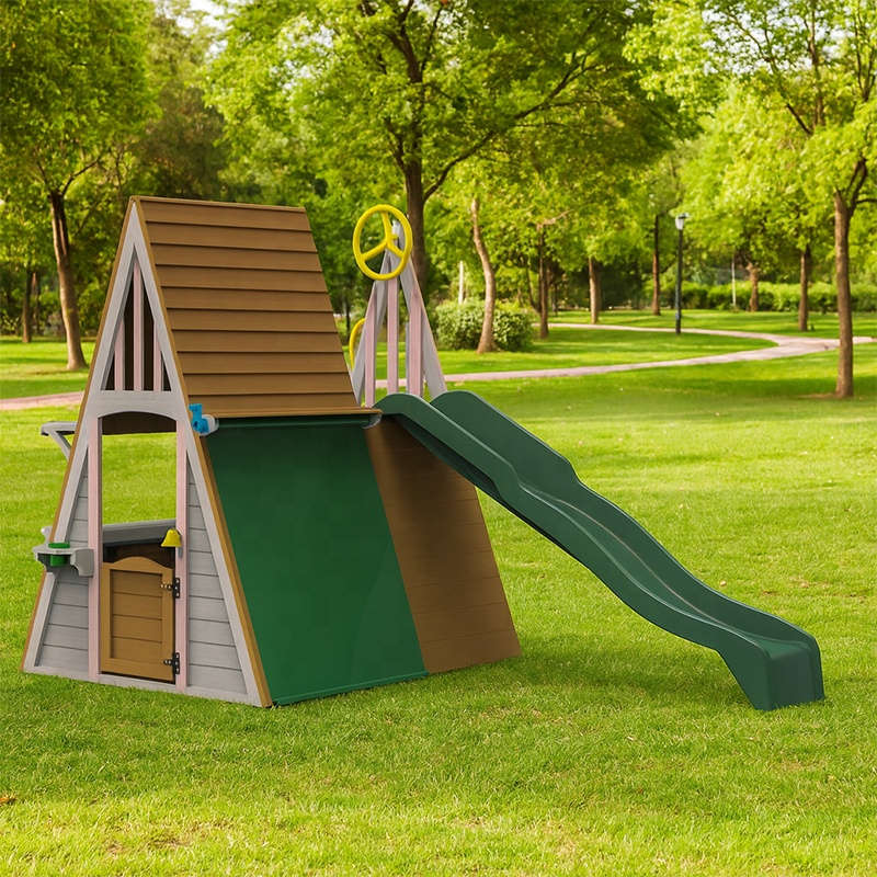 Equipo de Juegos Infantiles pa - Kids Outdoor Wooden Playhouse reseña y precio