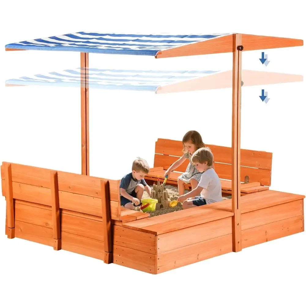 Caja de arena de madera para n - Kids Outdoor Bench Table reseña y precio