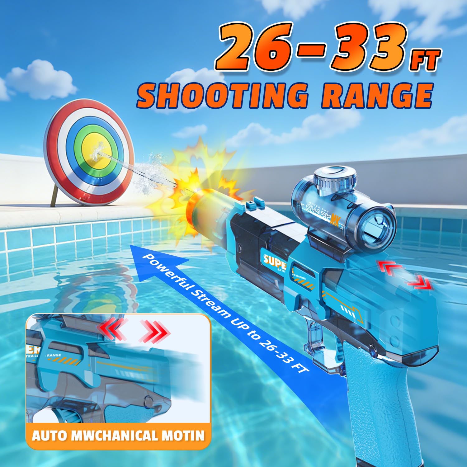 Pistola de Agua Eléctrica para - Water Gun Soaker reseña y precio