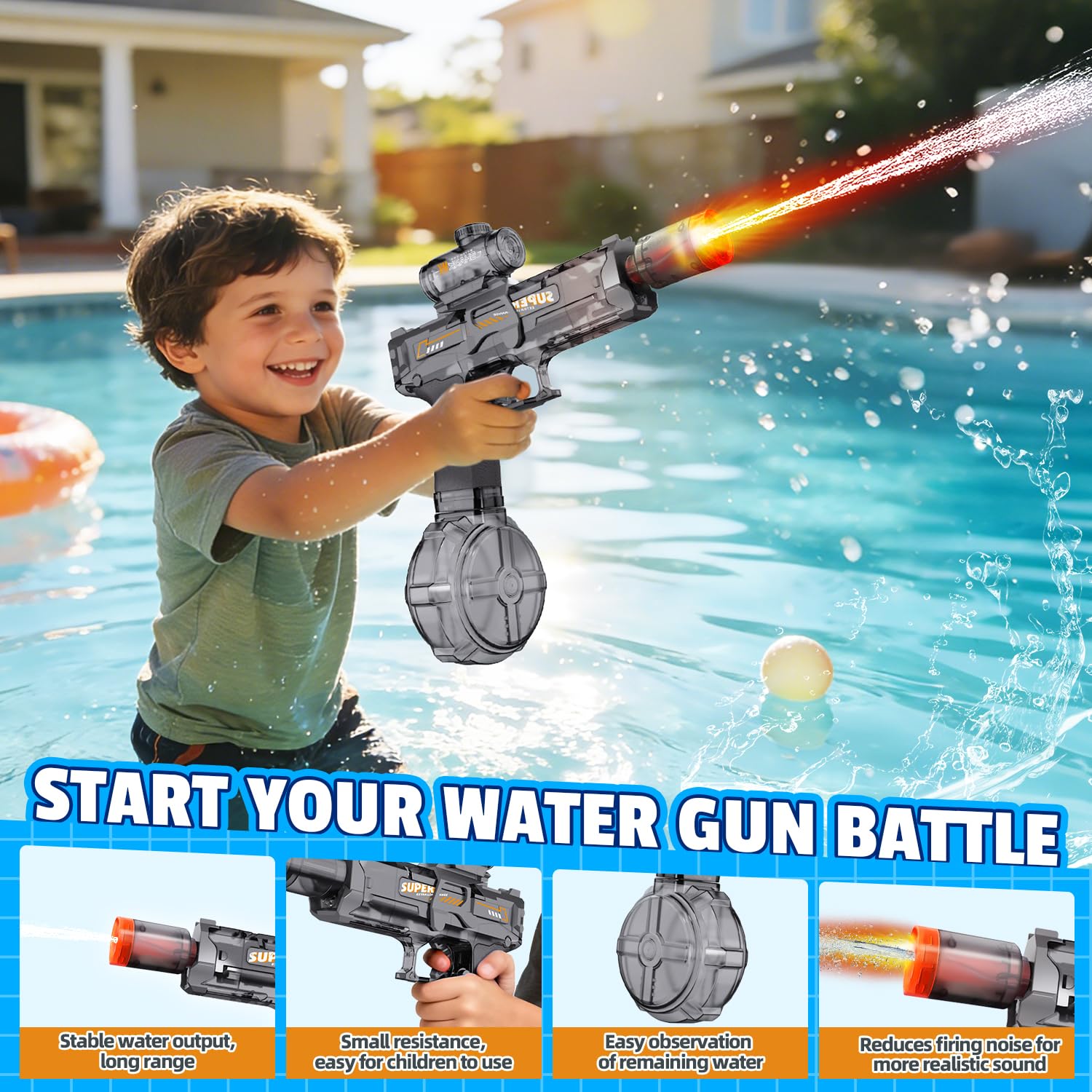 Pistola de Agua Eléctrica para - Water Gun Soaker reseña y precio