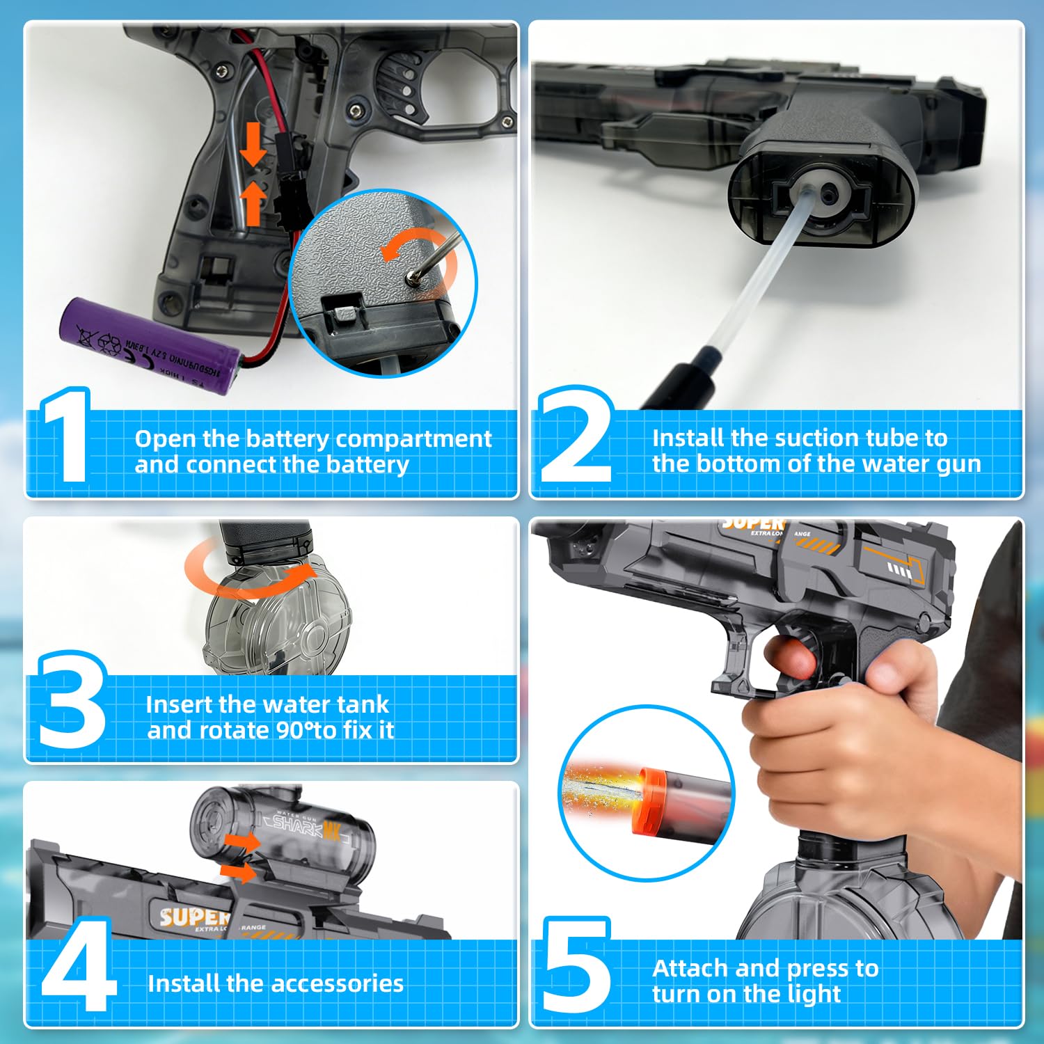 Pistola de Agua Eléctrica para - Water Gun Soaker reseña y precio