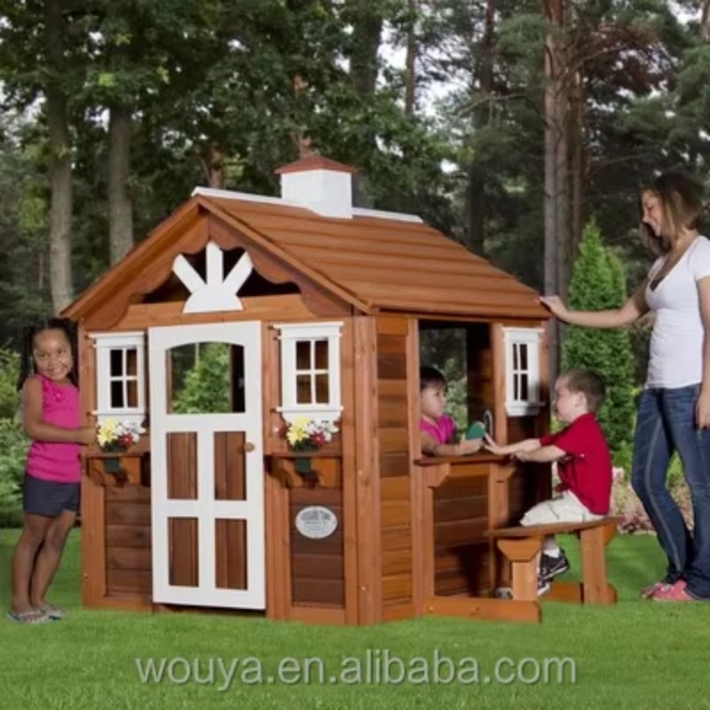Casa de Juegos de Madera Prefa - Kids Outdoor Wooden Playhouse reseña y precio
