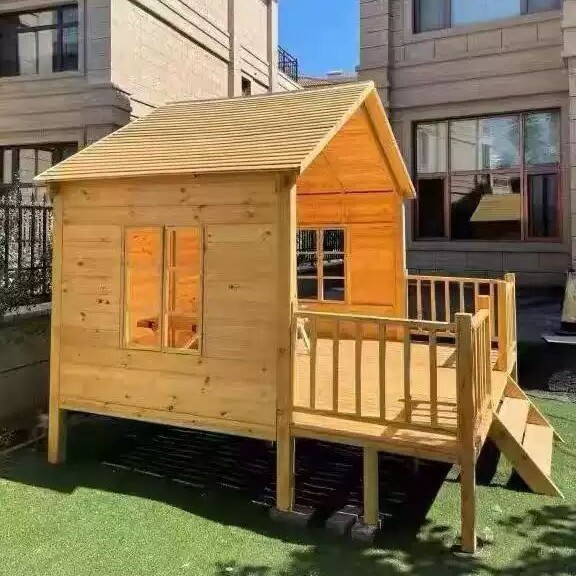 Conjunto móvil al aire libre,  - Kids Outdoor Wooden Playhouse reseña y precio