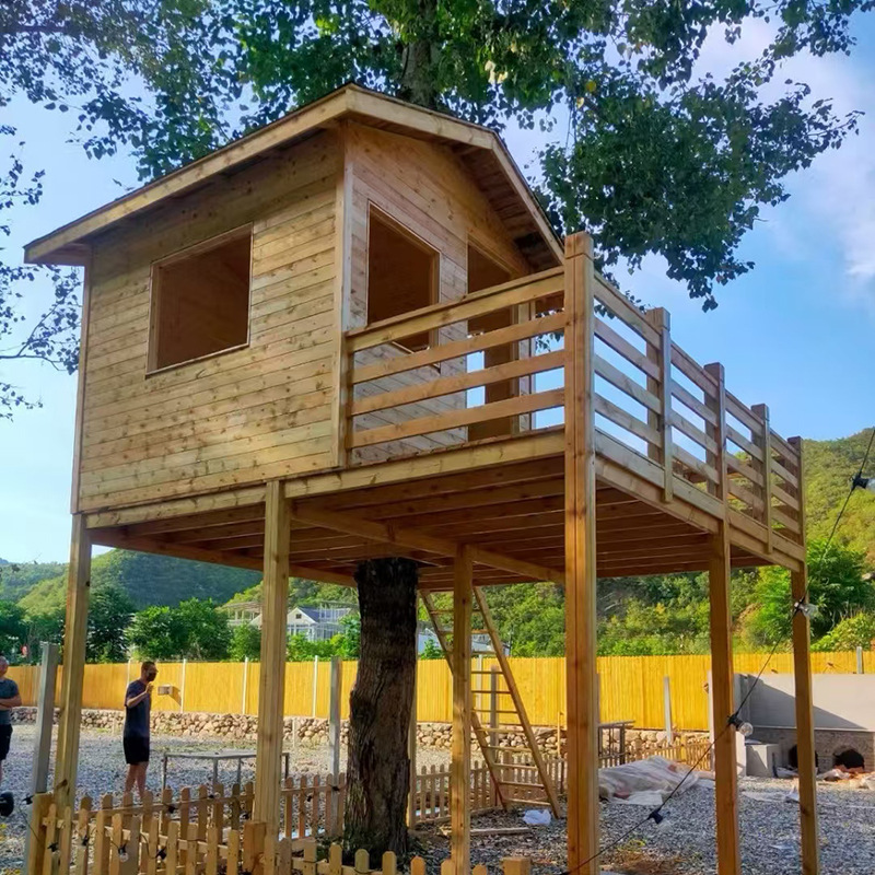 Conjunto móvil al aire libre,  - Kids Outdoor Wooden Playhouse reseña y precio
